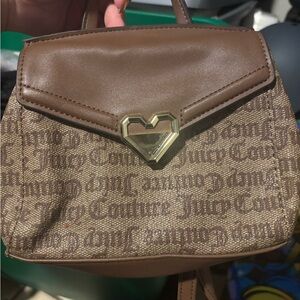 Juicy Couture Brown Mini Bag with Heart Accent